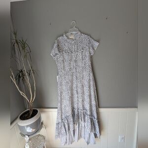 Joyfolie White Floral High-Low Dress